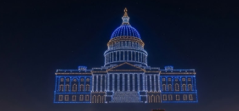 Capitol building drone light show