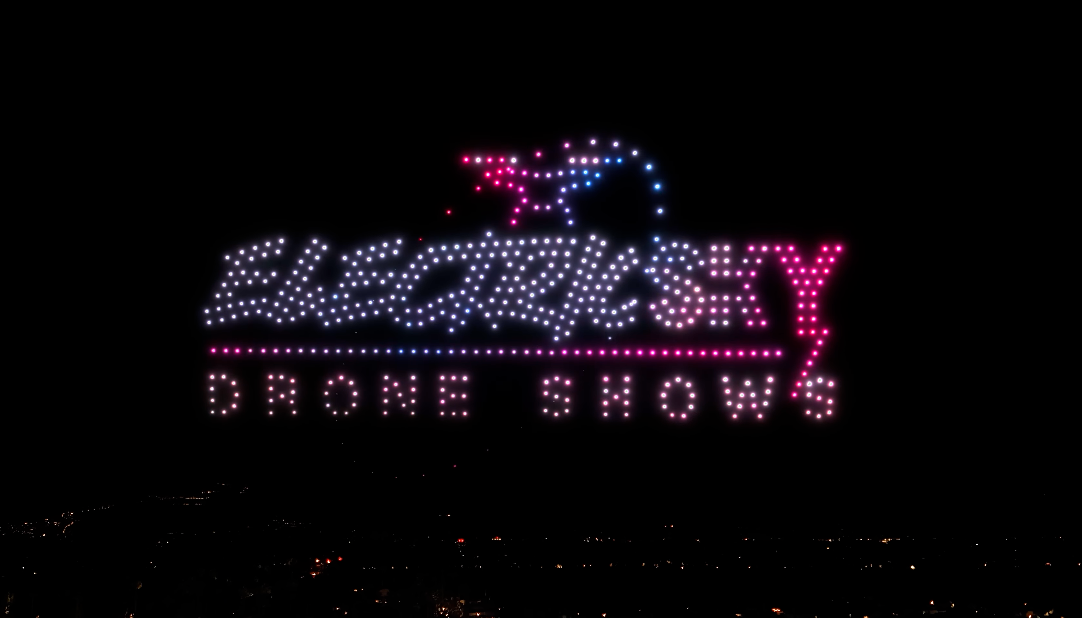 Electric Sky logo created with drones